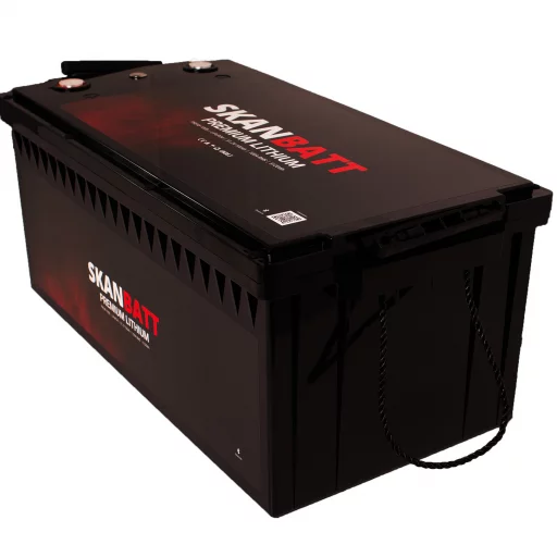 SKANBATT Premium Lithium - 48V 100Ah 100A BMS - 522x268x218mm - Bluetooth - 8 Års garanti