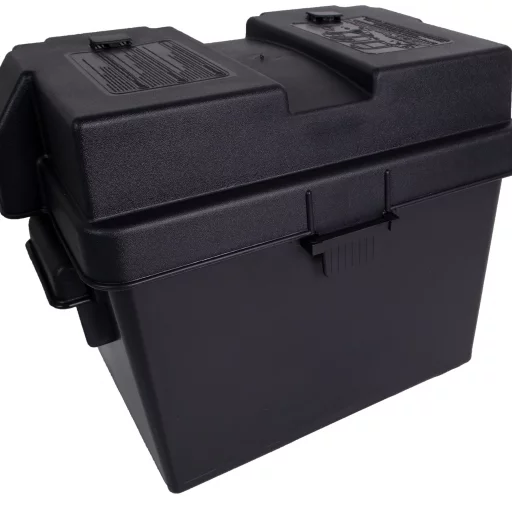 Batterikasse 280x200x215mm (innvendig) plast liten
