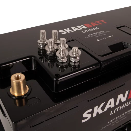 SKANBATT Lithium Batteri 12V 150AH 150A BMS (352x174x190mm)