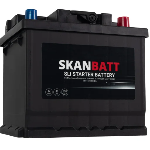 SKANBATT SLI Startbatteri 12V 44AH 350CCA (207x175x190mm) +R