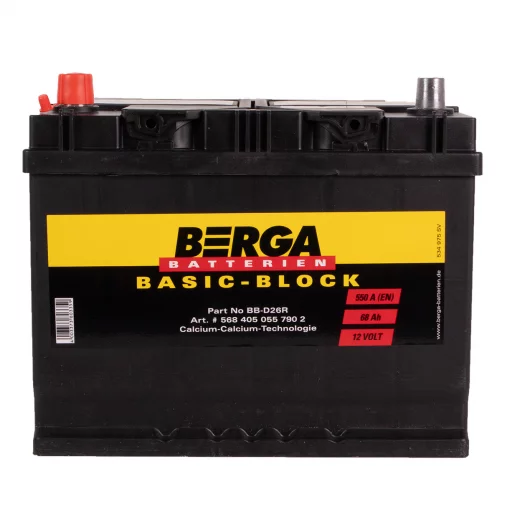BERGA Basic Block 12V 68AH 550CCA (261/175/220mm)