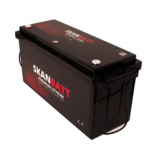 SKANBATT Premium Lithium - 12V 200Ah 200A BMS - 502x187x242mm - Bluetooth - Heat - 8 Års garanti