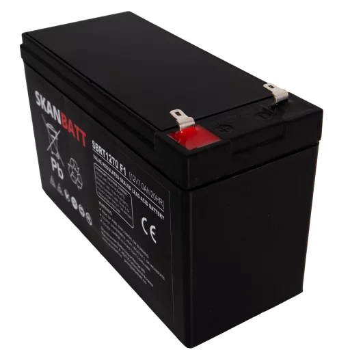 SKANBATT AGM Batteri 12V 7AH (151x65x94mm) F1