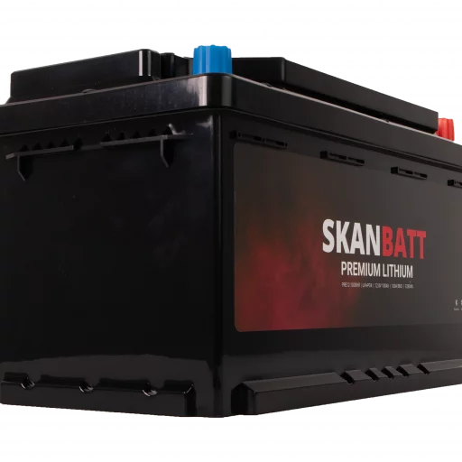 SKANBATT Premium Lithium - 12V 100Ah 100A BMS - 359x178x188mm - Bluetooth - Heat  - 8 Års garanti - Bobil