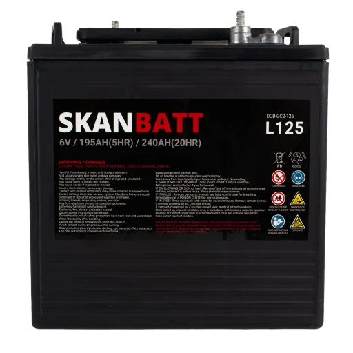 SKANBATT L125 Deep Cycle Batteri 6V 240Ah (264x181x276mm)