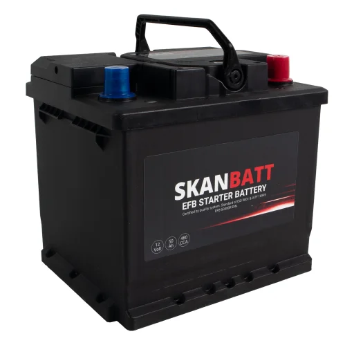 SKANBATT EFB Startbatteri 12V 50AH 480CCA (207x175x190mm) +R