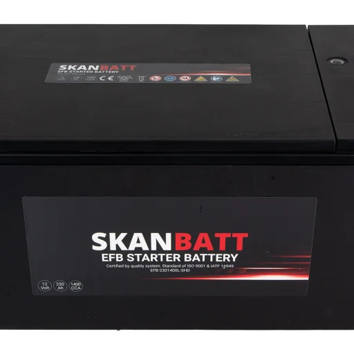 SKANBATT EFB SHD Startbatteri 12V 230AH 1400CCA (518x276x218mm) +L