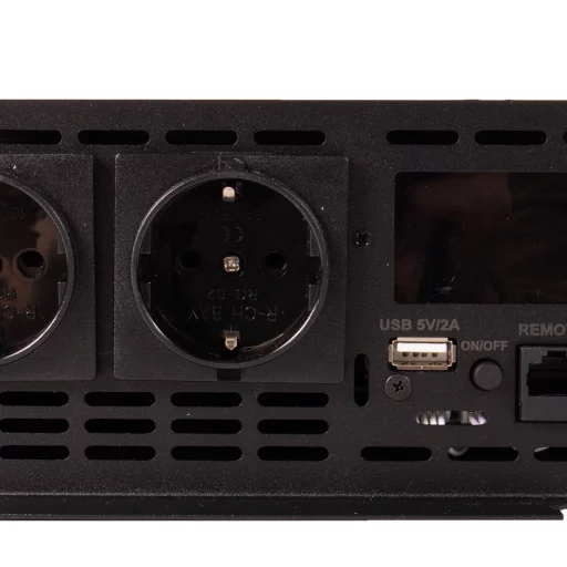 SKANBATT Inverter 12V 2000W  Ren Sinus m/Trådløs Fjernkontroll