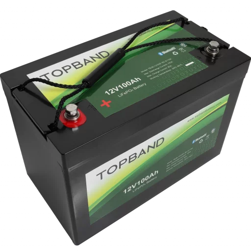 TOPBAND Lithium HEAT PRO - 12V 100AH - 100A BMS - Bluetooth og Varme (TOP-HEAT100150BS)