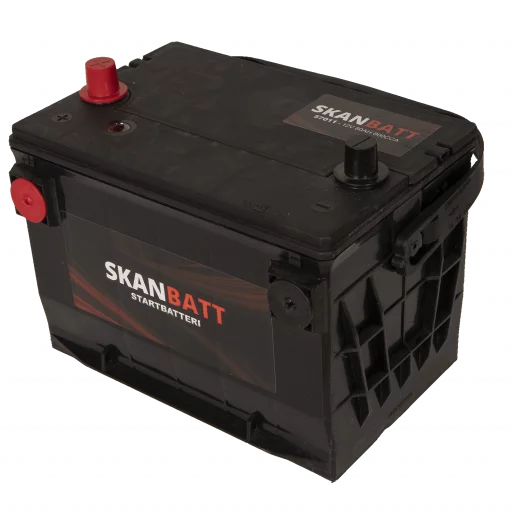 SKANBATT Startbatteri 12V 80AH 800CCA (260x179x180/207mm) +venstre