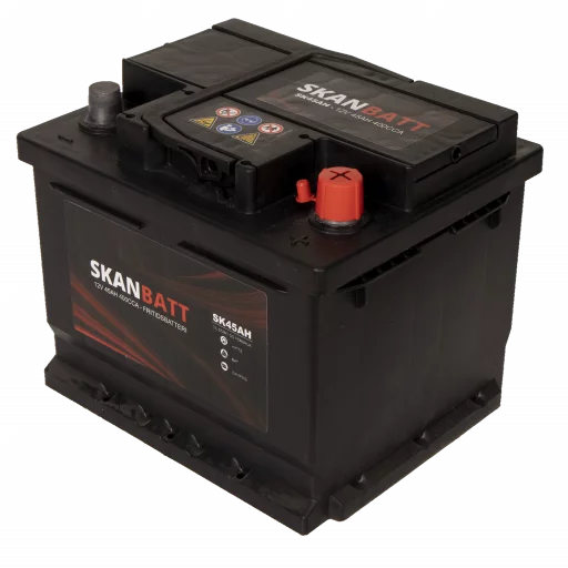 SKANBATT Fritidsbatteri 12V 45AH 400CCA (207x175x175/175mm) +høyre
