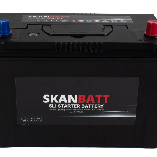 SKANBATT SLI Startbatteri 12V 95AH 740CCA (304x172x225mm) +R