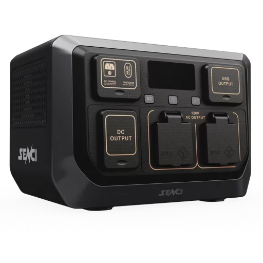 SENCI Lithium LPS 512Wh Power Station med 600W (1200W) sinus inverter