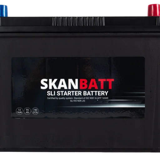 SKANBATT SLI Startbatteri 12V 95AH 740CCA (304x172x225mm) +R
