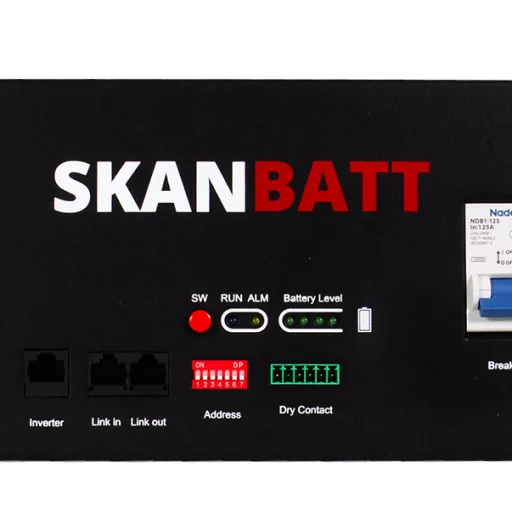 SKANBATT Premium Lithium 3U Rack batteri 51,2V 100Ah - 5,12kWh - LiFePO4 - HEAT - OTA