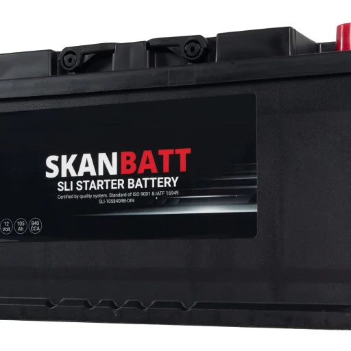 SKANBATT SLI Startbatteri 12V 105AH 840CCA (352x175x190mm) +R