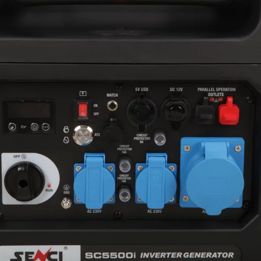 SENCI SC5500i Inverter Aggregat - Bensin - Max 6000W - ATS - Elektrisk start