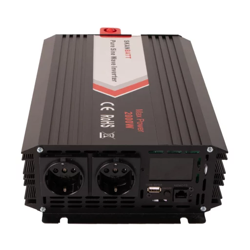 SKANBATT Inverter 24V 2000W (4000W) Ren Sinus m/Trådløs Fjernkontroll