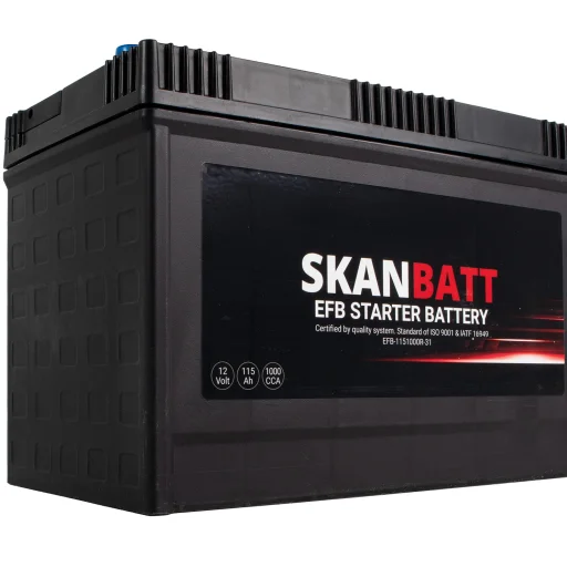 SKANBATT EFB Startbatteri 12V 115AH 1000CCA (330x173x239mm) +R