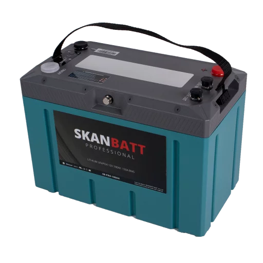 SKANBATT Lithium HEAT - IP67 - 12V 100Ah 150A BMS - HEAT - BT