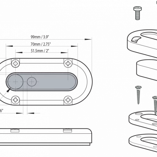 Scanstrut DS-MULTI kabelgjennomføring