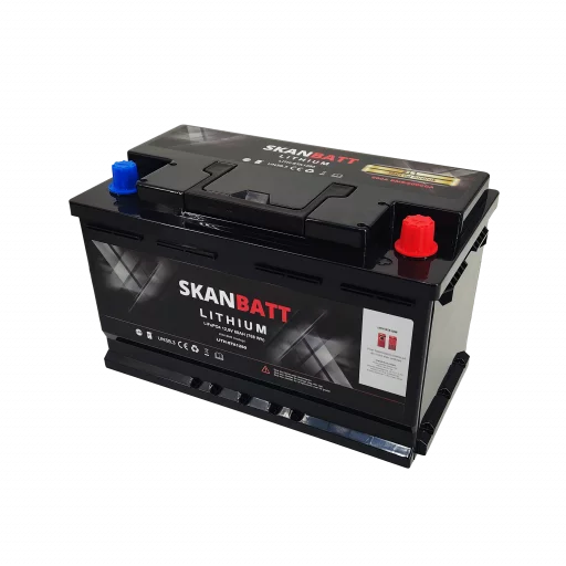 SKANBATT Lithium Start- og forbruksbatteri 12V 60Ah 900CA - Bluetooth