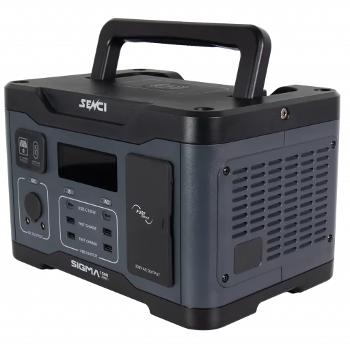 SENCI Lithium LPS 1152Wh Power Station med 1500W (3000W) sinus inverter