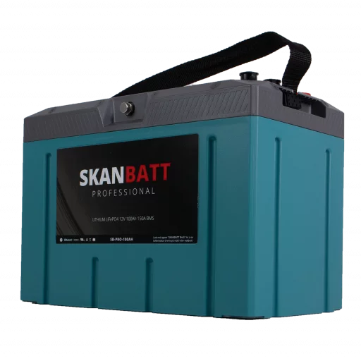 SKANBATT Lithium HEAT - IP67 - 12V 100Ah 150A BMS - HEAT - BT
