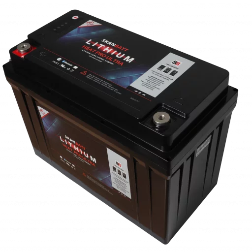 SKANBATT Lithium HEAT PRO 'Ultra' 12V 100AH - CAN Bus - 300A (<3s) - 8 års garanti