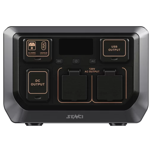 SENCI Lithium LPS 512Wh Power Station med 600W (1200W) sinus inverter