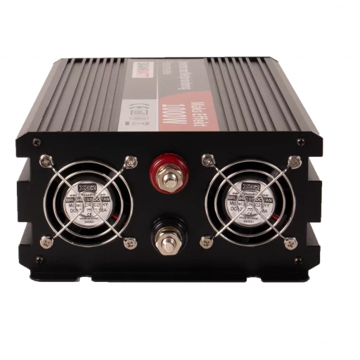 SKANBATT Inverter 12V 1000W Ren Sinus med Nettprioritering og Trådløs Fjernkontroll