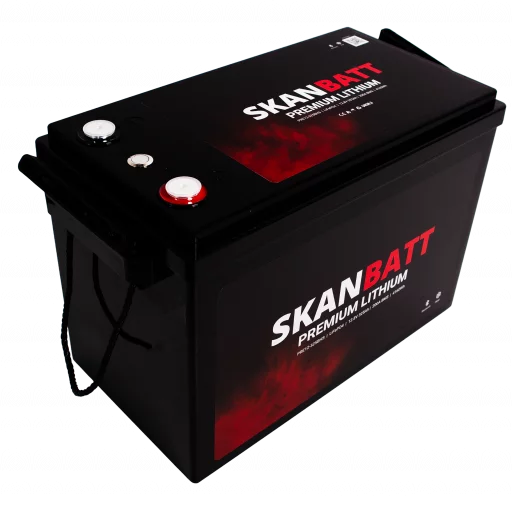 SKANBATT Premium Lithium - 12V 325Ah 200A BMS - 345x190x245mm - Bluetooth - Heat - 8 Års garanti