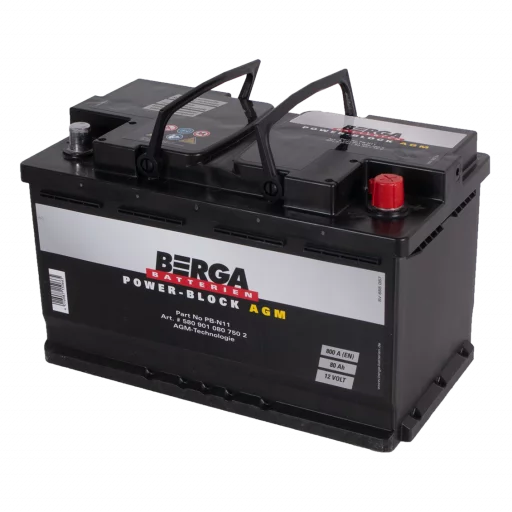 BERGA Power Block AGM 12V 80AH 800CCA (315/175/190mm)