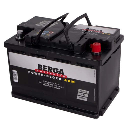 BERGA Power Block AGM 12V 70AH 760CCA (278/175/190mm)