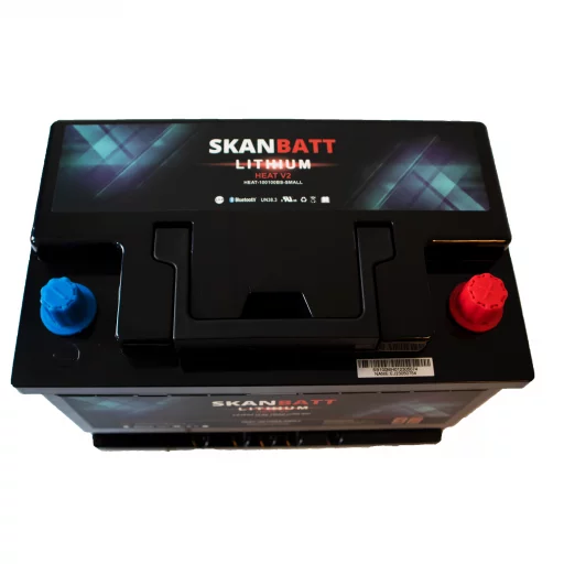 SKANBATT V2 Lithium HEAT Batteri 12V 100Ah 100A BMS - SMALL (279x176x190mm)