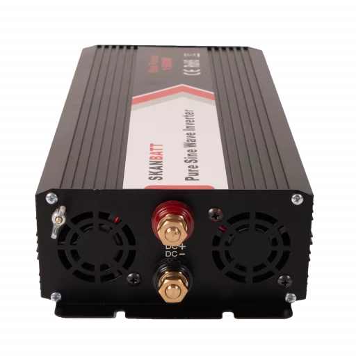 SKANBATT Inverter 12V 1500W Ren Sinus m/Trådløs Fjernkontroll 342x157x75mm