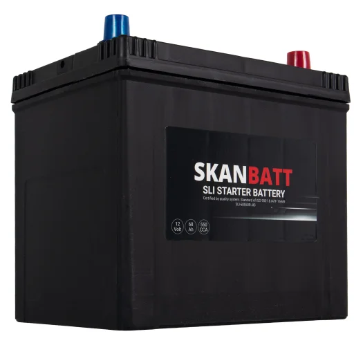 SKANBATT SLI Startbatteri 12V 68AH 550CCA (232x173x225mm) +R