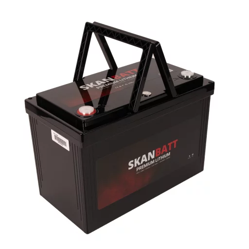 SKANBATT Premium Lithium - 12V 100Ah 100A BMS - 306x172x212mm - Bluetooth - Heat - 8 Års garanti