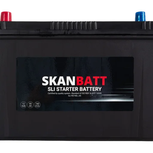 SKANBATT SLI Startbatteri 12V 95AH 740CCA (304x172x225mm) +L
