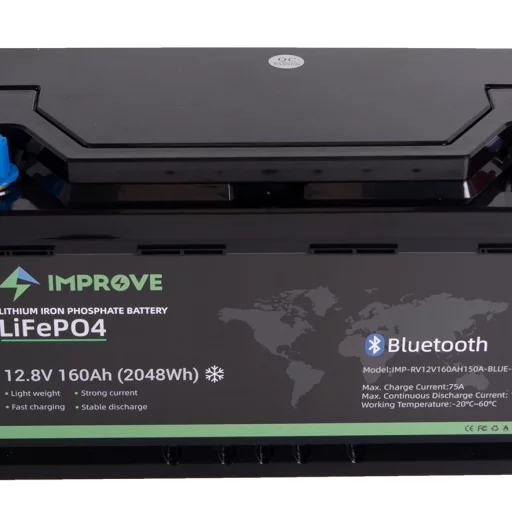 IMPROVE Lithium Batteri 12V 160Ah (LiFePO4) BMS 150A - BOBIL - HEAT - Bluetooth