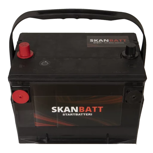 SKANBATT Startbatteri 12V 80AH 800CCA (260x179x180/207mm) +venstre