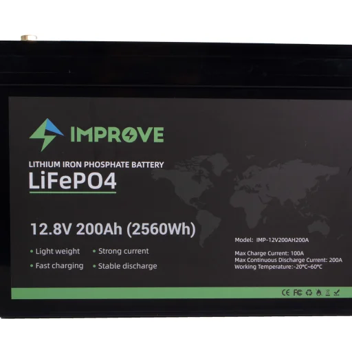IMPROVE Lithium Batteri 12V 200Ah (LiFePO4) BMS 200A