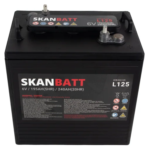 SKANBATT L125 Deep Cycle Batteri 6V 240Ah (264x181x276mm)