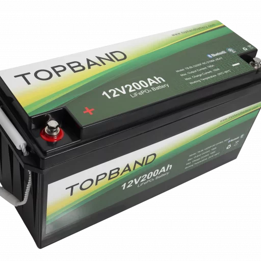 TOPBAND Lithium HEAT PRO - 12V 200AH - 200A BMS - Bluetooth og Varme (TOP-Heat200200BS)