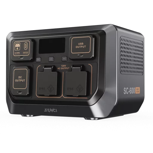 SENCI Lithium LPS 512Wh Power Station med 600W (1200W) sinus inverter