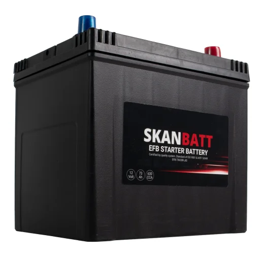 SKANBATT EFB Startbatteri 12V 73AH 630CCA (232x173x225mm) +R