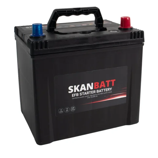 SKANBATT EFB Startbatteri 12V 73AH 630CCA (232x173x225mm) +R
