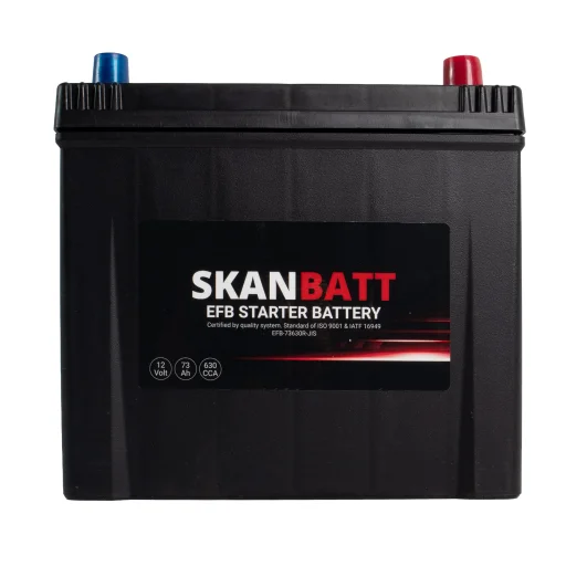 SKANBATT EFB Startbatteri 12V 73AH 630CCA (232x173x225mm) +R