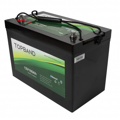 TOPBAND Lithium HEAT PRO - 12V 100AH - 100A BMS - Bluetooth og Varme (TOP-HEAT100150BS)