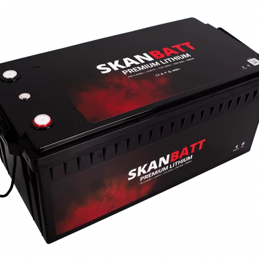 SKANBATT Premium Lithium - 12V 460Ah 200A BMS - 522x218x268mm - Bluetooth - Heat - 8 Års garanti